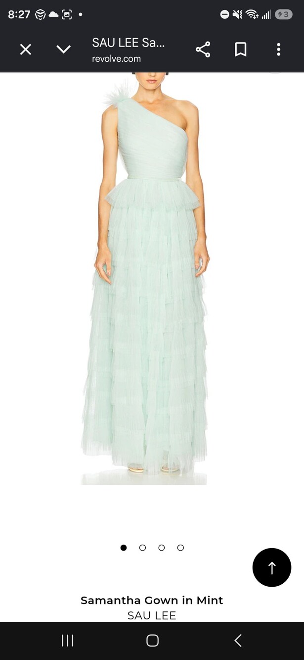 SAULEE Samantha Tiered Tulle Maxi Dress in Mint 💚 US 12